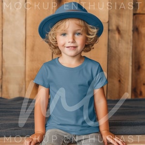 Bella Canvas 3001T Mockup Toddler Tshirt Mock up Columbian Blue Bella Canvas 3001T Mockup Lifestyle Mockup 3001T Child Tee Mockup 3001T Blue