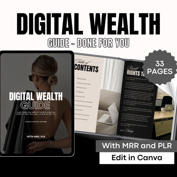 Digital Wealth Guide PLR Guide MRR Digital Product with PLR Mastering mrr Guide Done for You Master Resell Rights Digital Marketing Guide