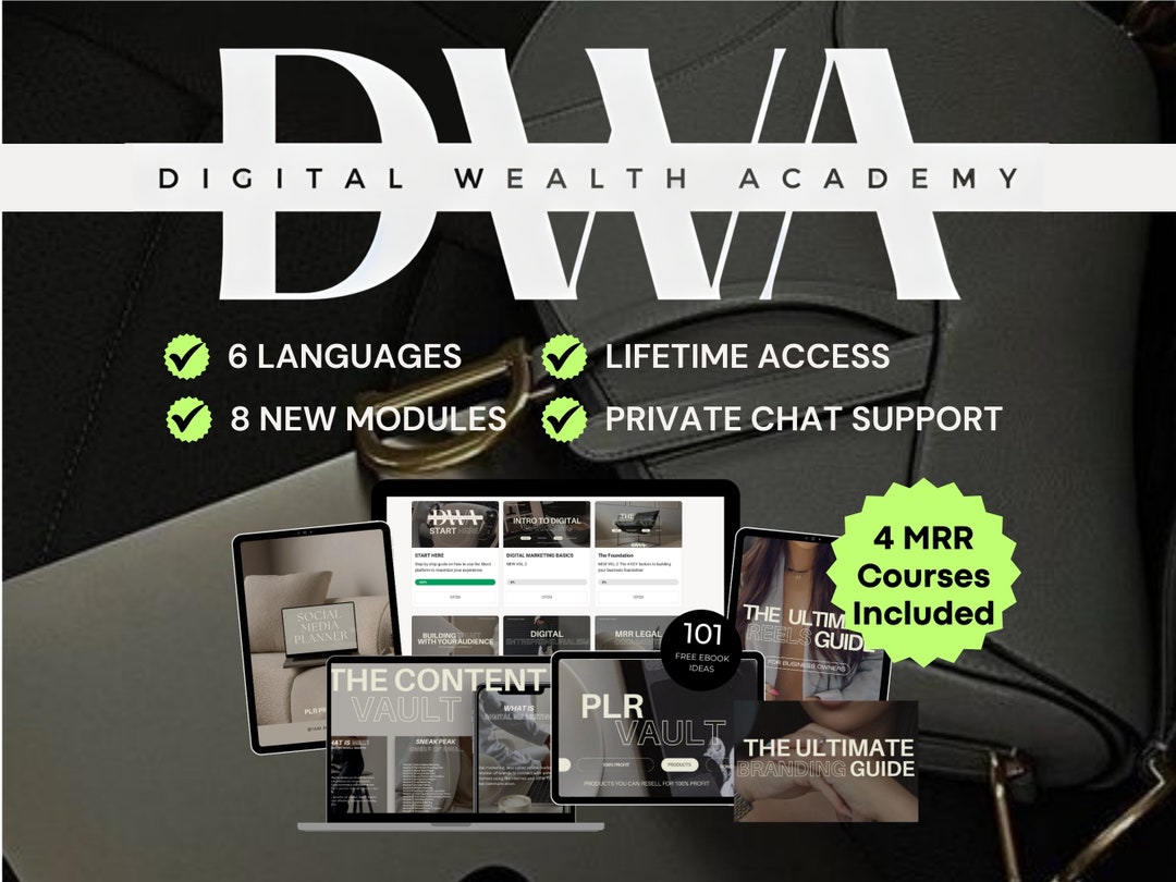 DWA Course Digital Wealth Academy DWA Remastered 4 Mrr Courses Roadmap 3.0 Roadmap to Riches PLR