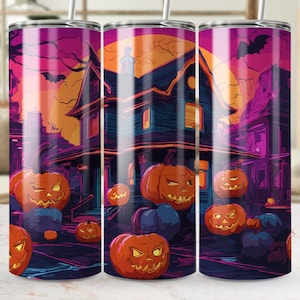 Halloween Tumbler Wrap 3D Halloween Tumbler Wrap 20oz Tumbler Design Digital Download PNG Straight and Tapered Tumbler Wrap 3D Tumbler PNG