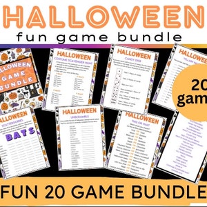 20 PRINTABLE HALLOWEEN GAMES | Instant Download | Kids and Teen Games | Classroom and Party Games | Fun Halloween Games | Cute Halloween