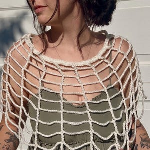 Crochet Spiderweb Shrug: Halloween Costume Poncho - Made-To-Order