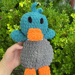 Mallard Duck Lovey, Duck Lovey, Crochet Mallard Duck, Baby Shower Gift, Crocheted Lovey, Duck Toy, Crochet Mallard Lovey, Custom Lovey