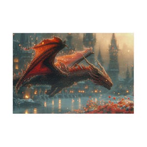 Dragon Jigsaw Puzzle - 1000 Piece Fantasy Artwork, Colorful Dragon Scene, Gift for Puzzle Lovers & Collectors