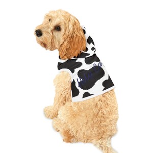 Cow Pet Hoodie with &quot;Holy Cow&quot; in Navy