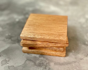 Solid Wood Coasters - Mahogany
