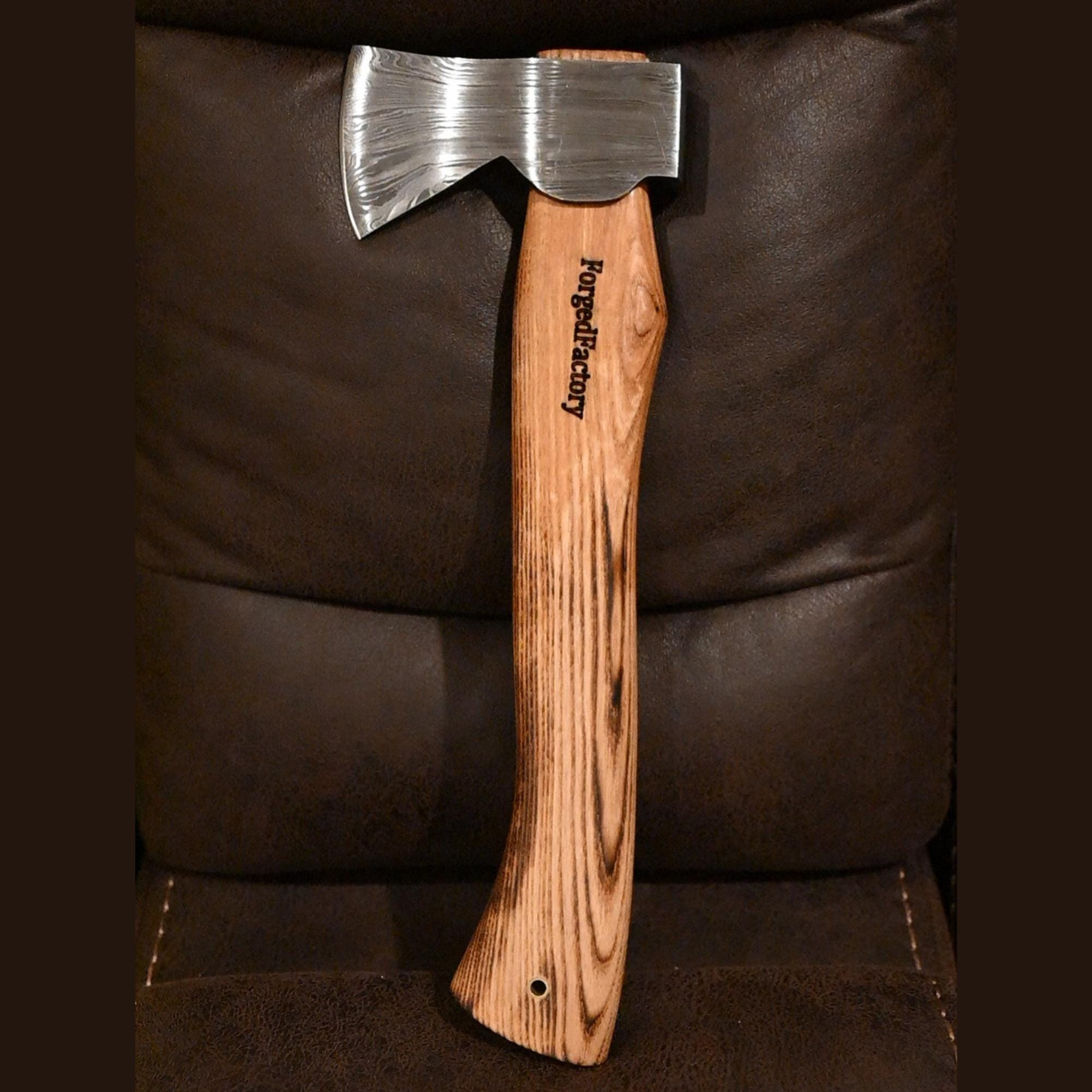 Nano axe for camping, Small bushcraft hatchet for outdoor, Damascus steel, Personalized Gift for him, Anniversary Gifts, Gift for Husband.