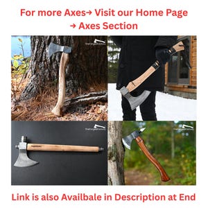 May include: A collage of four axes featuring forged metal heads and wooden handles. The axes display various grain patterns and shapes, including one with a hammer poll. The text "TheForgedFactory" appears on three of the images, along with promotional text.