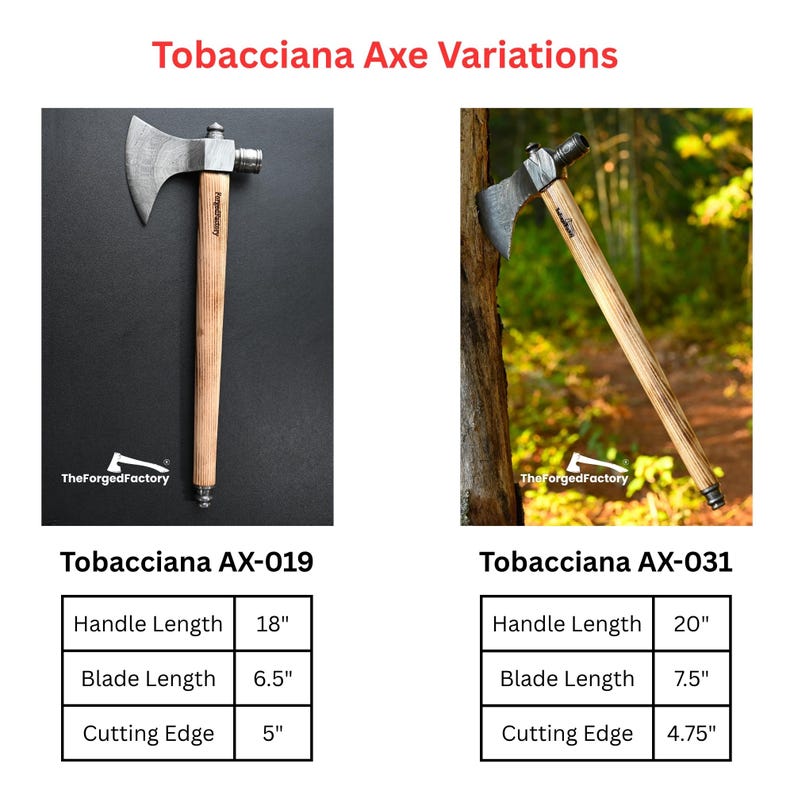 Hand Forged Damascus Steel Tobacciana Axe with Smoking Pipe Handle, Camping & Outdoor Hatchet, Gift for Him on Christmas and New Year image 7