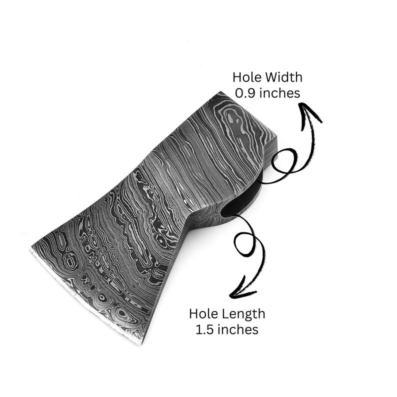 Damaszener Stahl Axtkopf für Axt Bushcraft Outdoor, Geschenk zu Weihnachten, Neujahr und Jahrestag, Lasergravur auf dem Axtkopf Bild 4