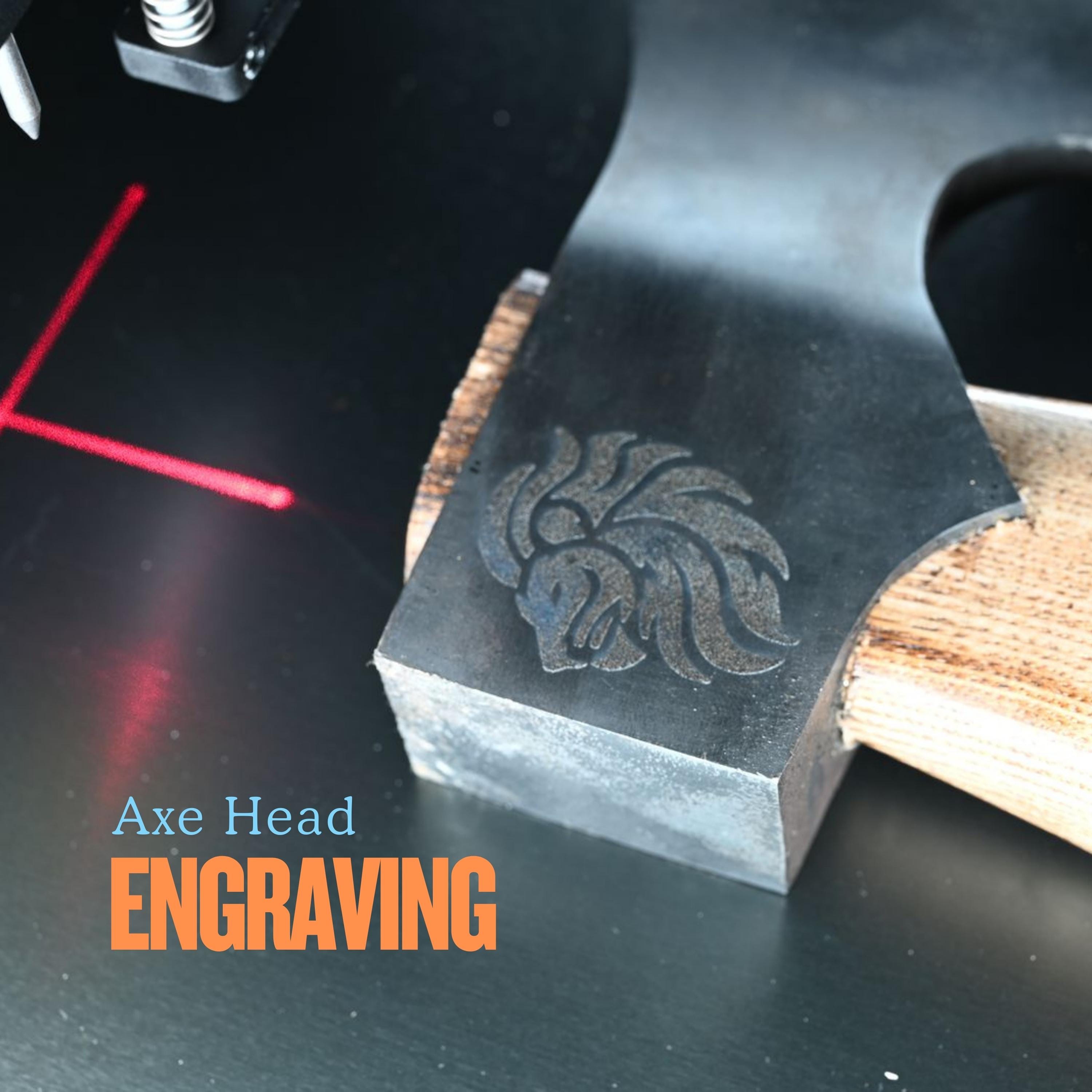 Custom Engraving, Axe Handle, Axe Head, Leather Sheath & Wooden Box ...