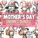 Watercolor Mothers Day Gnomes PNG Clipart Bundle of 30, Gnome Cute ...