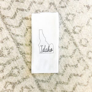 Idaho Shaped Gift Microfiber Dishcloth: Map Shaped Keepsake Gift for Friends ID | Moving Away, Long Distance, Bulk Gifts