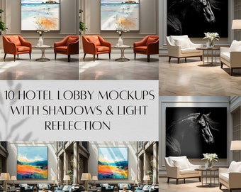 Hotel Chic Bilderrahmen Mockups: Schatten & Sonnenlicht (Digitaler Download)