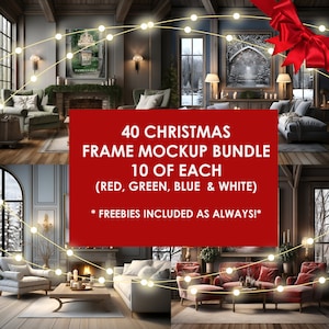 40 Christmas Frame Mockups