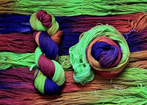 Autumn -Fingering weight, hand dyed, yarn, painted, sock