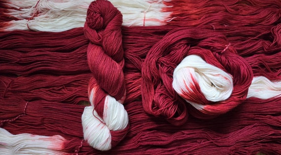 Dexter - Hand Dyed, Fingering, yarn, Red Yarn, Horror, Theme, pre-order
