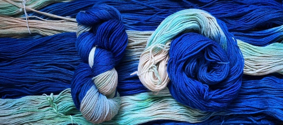 Sea Turtle - Worsted weight, Hand Dyed Yarn, yarn,