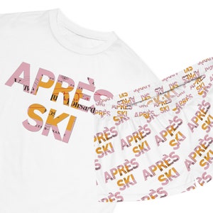 Apres Ski - Champagne Themed Women's Short Pajama Set