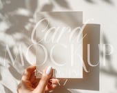 Minimalist Card Mockup: 5x7 Simple Wedding Invitation Mock Up (PSD, PNG, JPG)