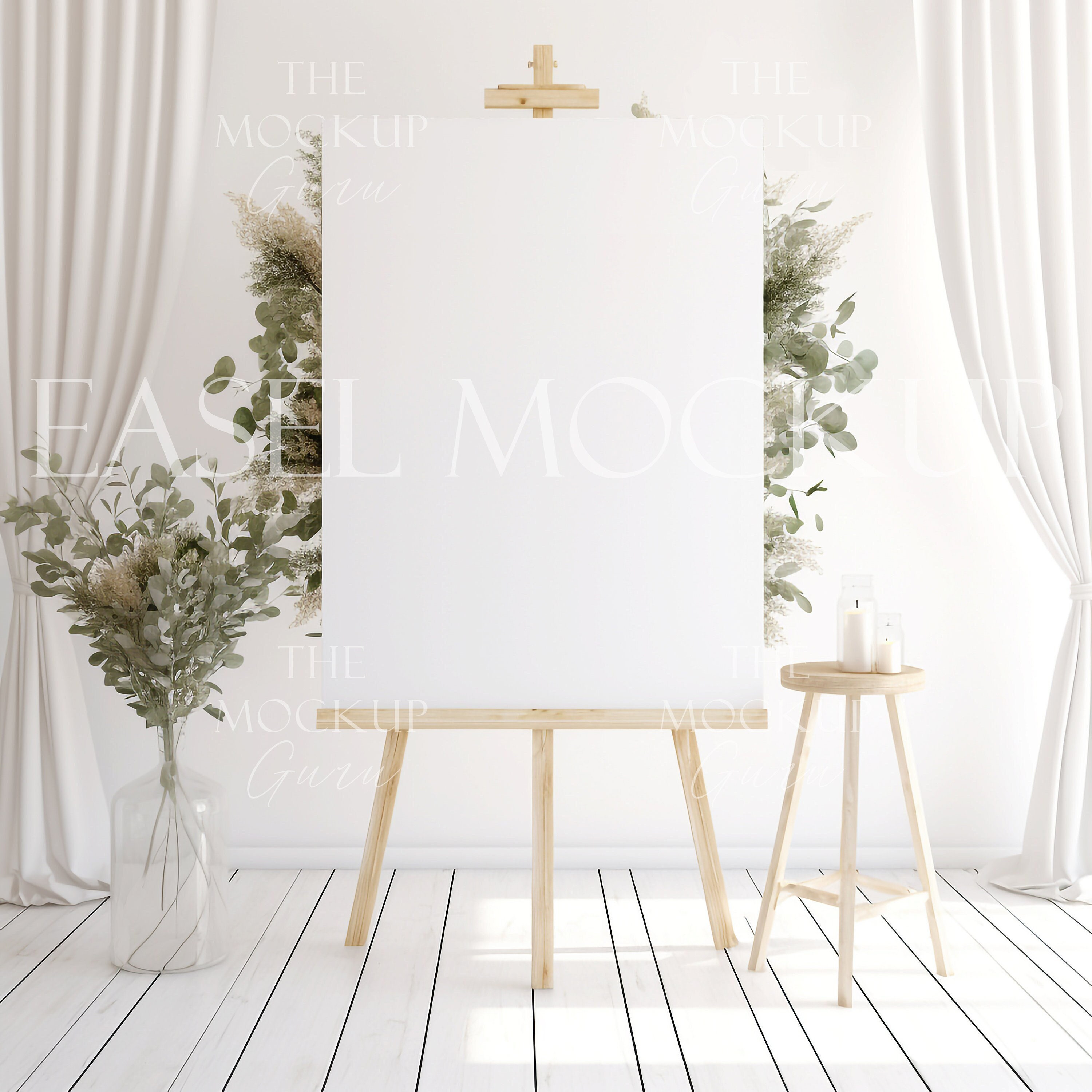 Easel Mockup, Bridal Shower Sign Mockup Image, Welcome Sign Mockup, Wedding  Stationary Mockup, 24x36 POSTER, Vdieu-299 