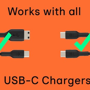Tubie Tech's USB-C Charger is compatible with USB-A to C and USB-C to C cables