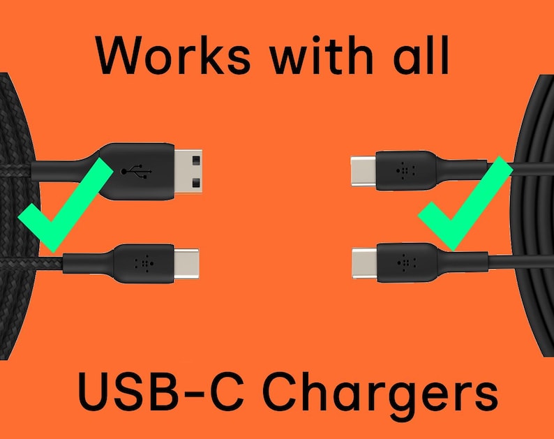 Tubie Tech's USB-C Charger is compatible with USB-A to C and USB-C to C cables