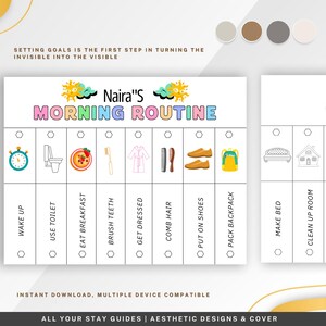 Kids Routine Flip Chart PDF | Printable Daily Task Tracker | Visual ...