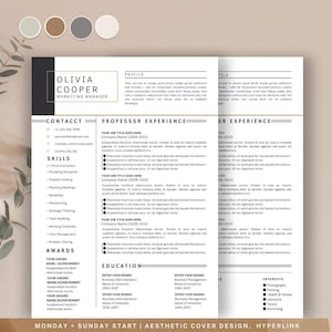 Modern Resume Template: Editable Canva CV (Instant Download)