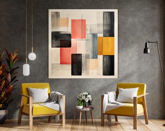 Conjunto de arte mural abstracto: impresiones minimalistas modernas (descarga digital)