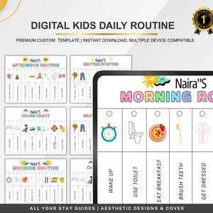 Kids Routine Flip Chart PDF | Printable Daily Task Tracker | Visual ...