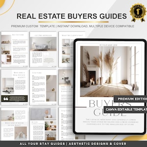 Real Estate Buyer Guide Template, Editable Canva Home Buyer Handbook, Realtor Client Welcome Packet, Printable Real Estate Handbook