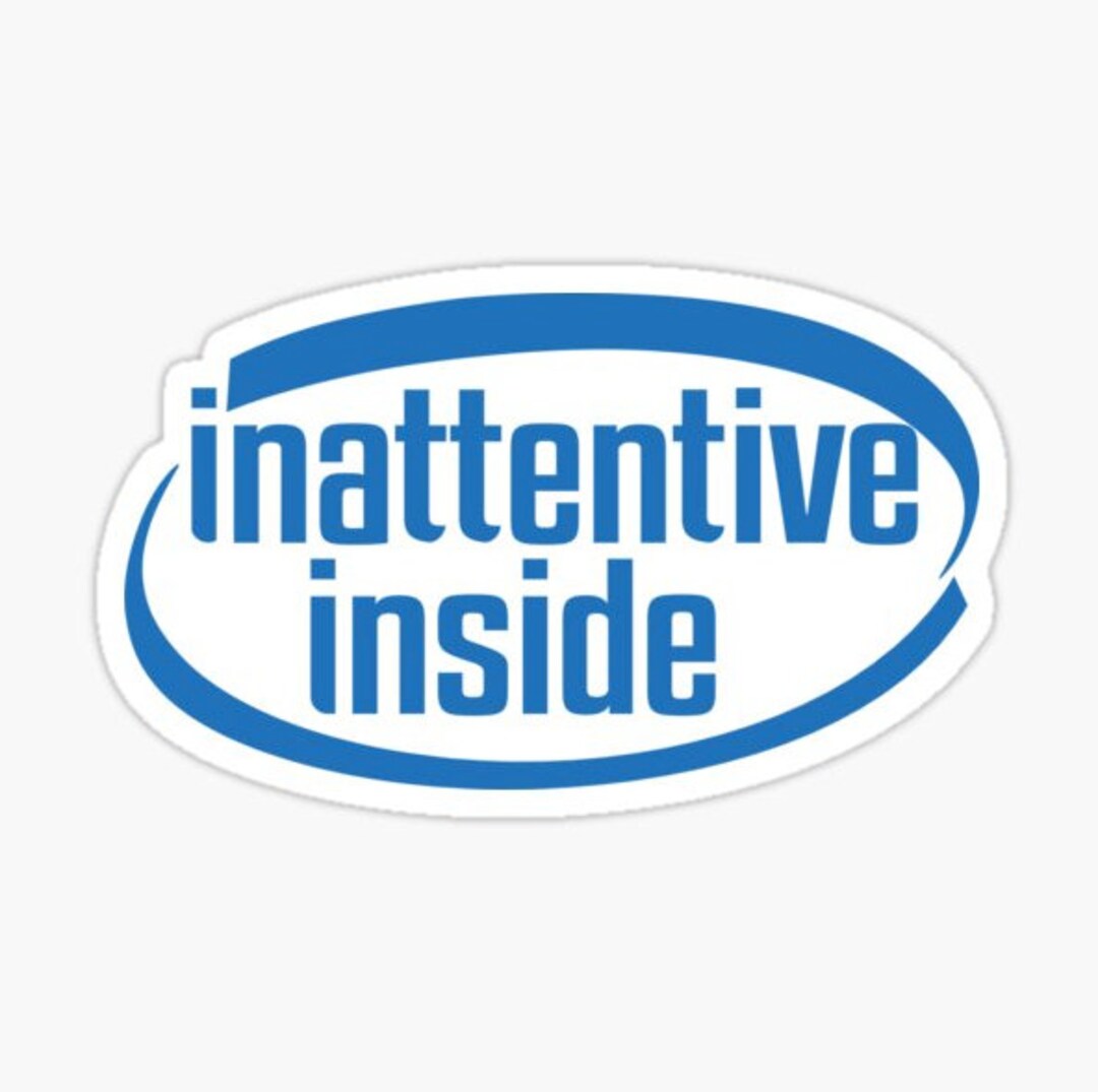 Inattentive Inside Sticker - ADHD Neurodivergent Gift - Etsy