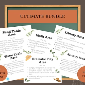 Classroom Center Signs, Digital Downloads, Daycare Signs, Preschool Signs, Teacher Printables,