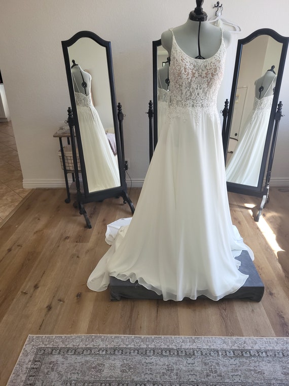 navy blue dress for baby girl Sparkling A-Line Wedding Dress with Beaded Tulle