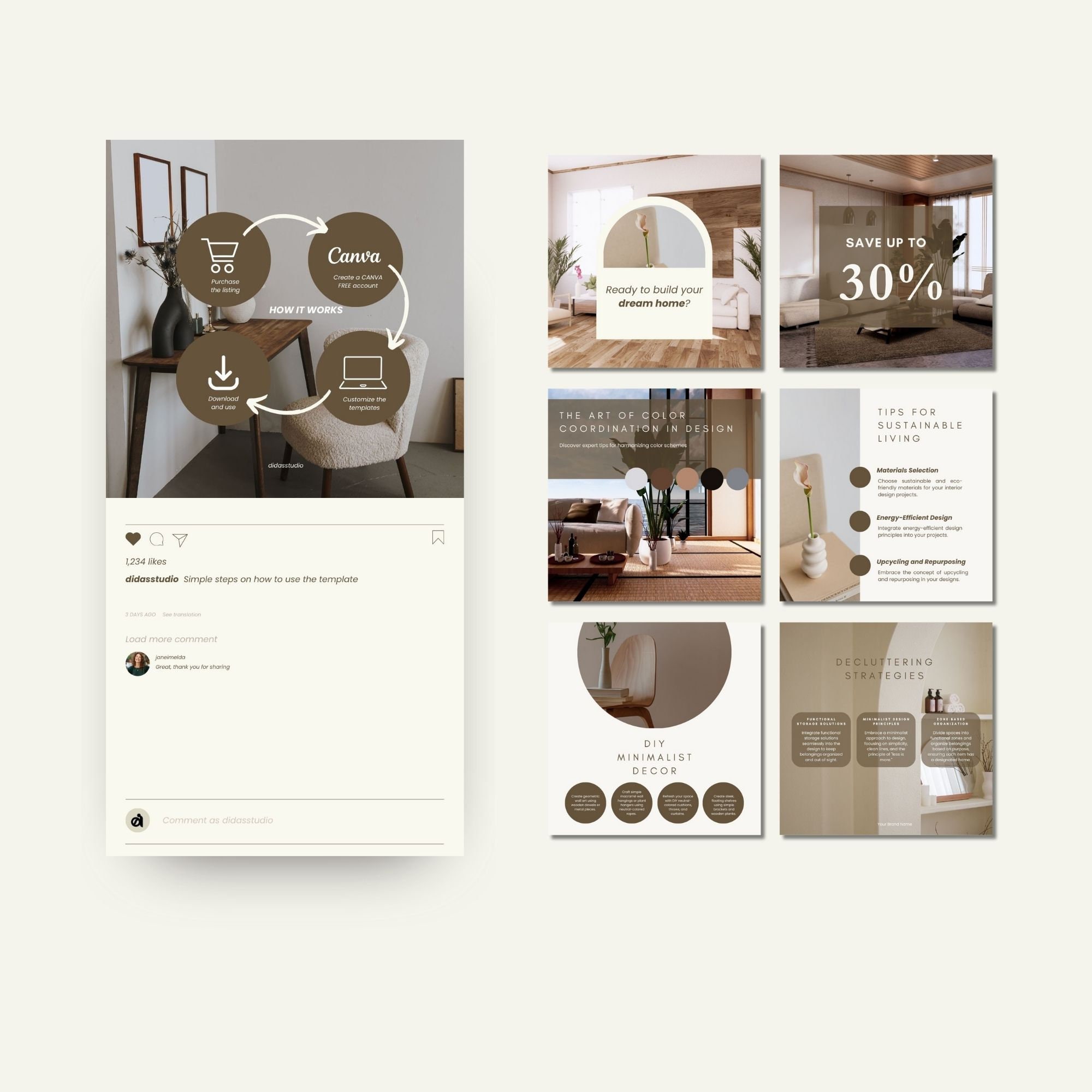 Minimalist Interior Design Instagram Posts, Interior Design Social ...