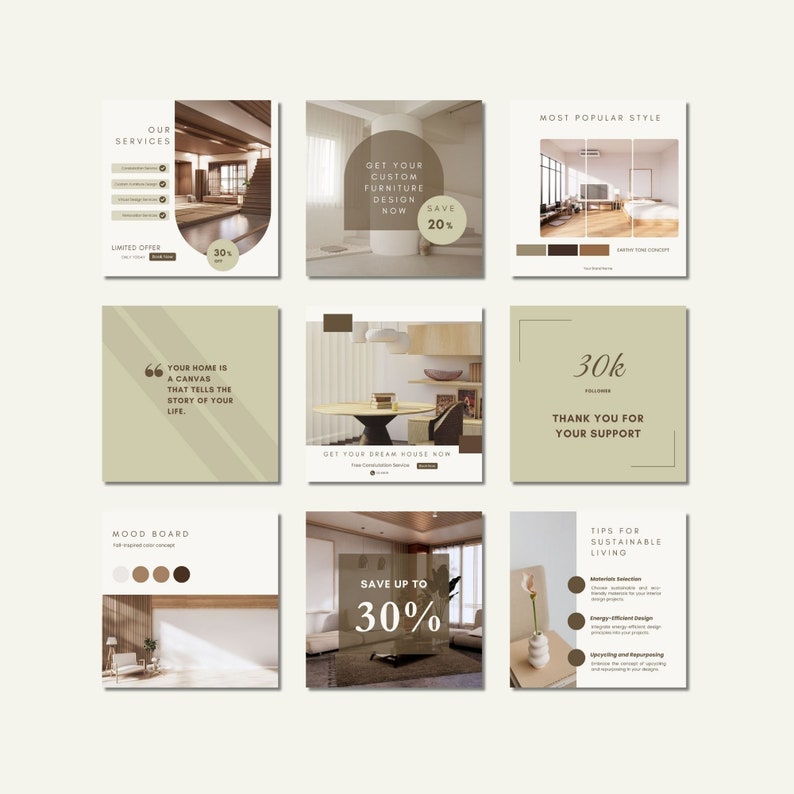 Minimalist Interior Design Instagram Posts, Interior Design Social ...
