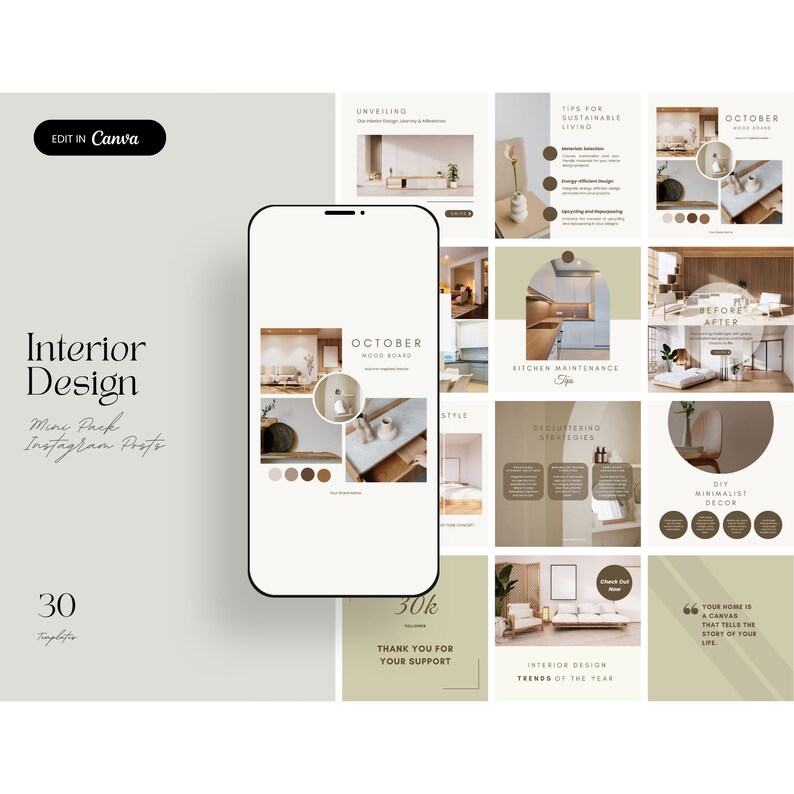 Minimalist Interior Design Instagram Posts, Interior Design Social ...