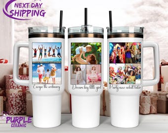 Custom Photo 40oz Tumbler, Personalized Family Gift