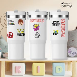 Personalized Roblox Tumbler: Gaming Water Bottle, Gift for Gamers