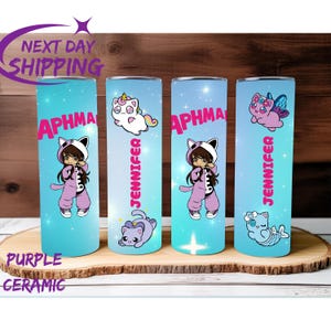 Aphmau MeeMeow 20oz Skinny Tumbler,Aphmau MeowTumbler,Gift Tumbler for Kids,Aphmau MeeMeow Skinny Tumbler with Straw,