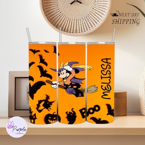 Mickey and Friends Halloween Tumbler,Disneyland Halloween Tumbler, Gift for Disney Fan,Halloween Tumbler, Disney Cup,20oz Custom Disney Cup