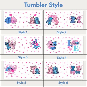 Stitch Custom Tumbler Cup 40oz,40 oz Stanley style Cute Stitch Love,Custom Disney Friends Stitch and Angel Tumbler, Personalized Disney