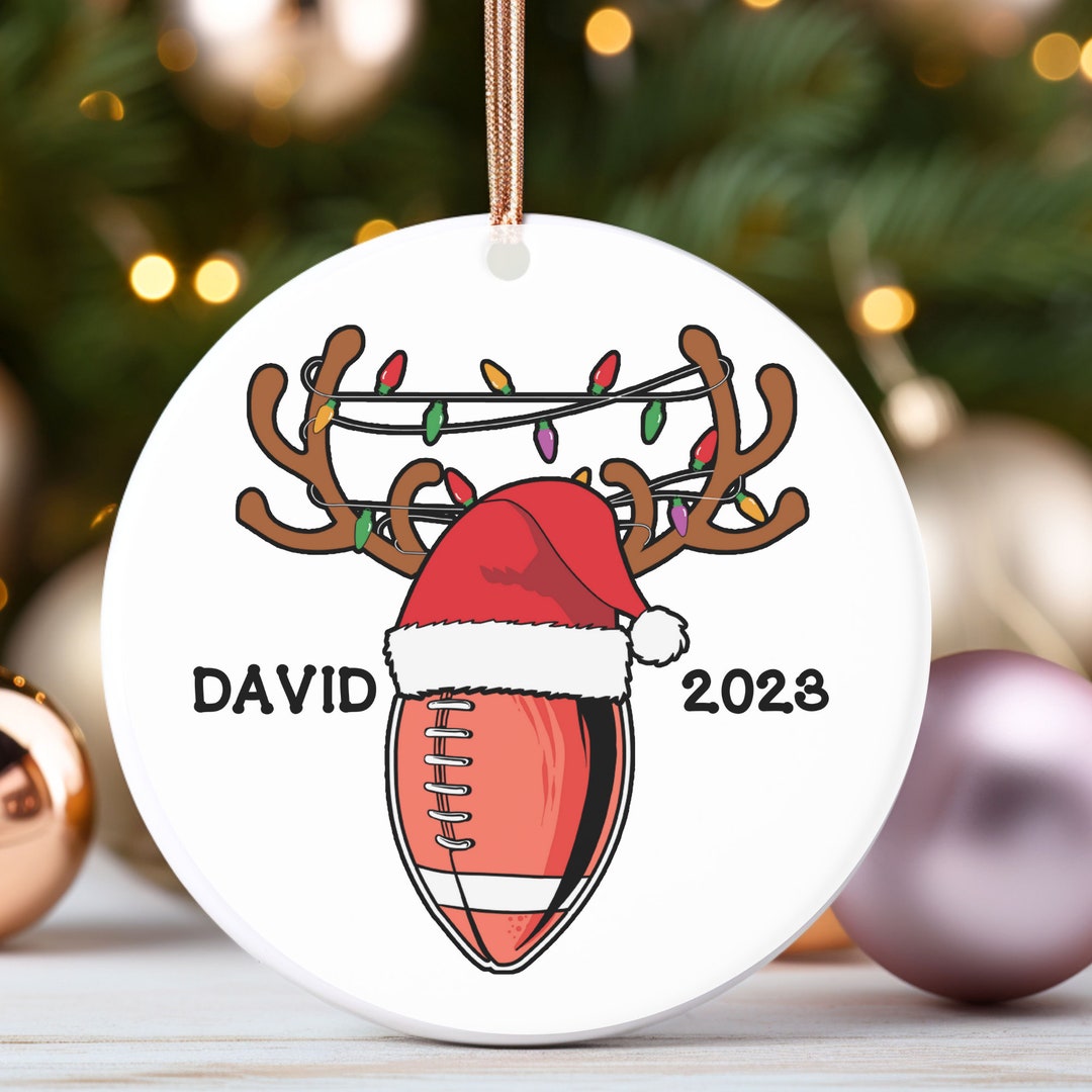 Personalized Football Team Christmas Tree Name Ornaments 2023 Best Player Family Kids Name