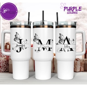 Custom Logo 40oz Tumbler with Handle & Straw, Personalized 40oz Tumbler, Office Gift, Coworker Gift, Corporate Gift, Personalized Gift