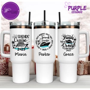Custom 40oz Vacation Tumbler,Family Trip Tumblers, Personalized Beach Tumbler, Cruise Trip Tumbler, Girls Trip Gift,Ship Party Gifts