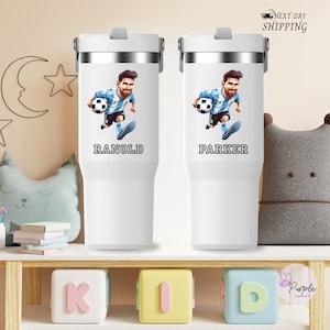 Personalized Messi Argentina Stainless Steel Tumbler: Soccer Fan Gift