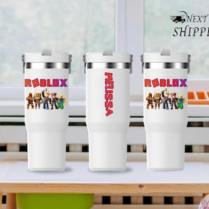 Personalized Roblox Tumbler: Insulated Gaming Water Bottle, Back to School Gift