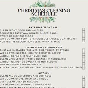 Christmas Cleaning Planner Downloadable