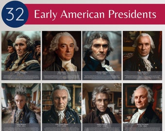 American Presidents Posters, Presidents Day Educational Posters, American History Classroom Decor Poster Set, Educational History Posters